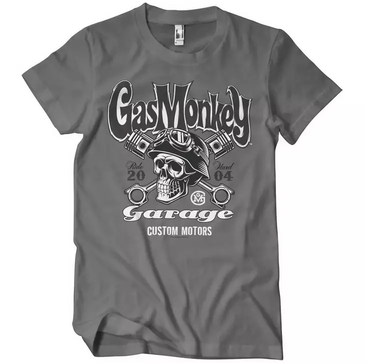 Gas Monkey T-paita Custom Motors Skull - Paidat - GMG78 - 1