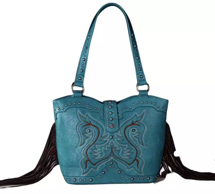 Hapsullinen Laukku turkoosi - Laukut - NL908 - 1