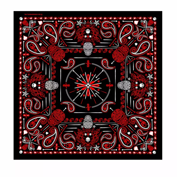 Huivi, Hot Leathers, Skull Red - Huivit - HU398 - 1