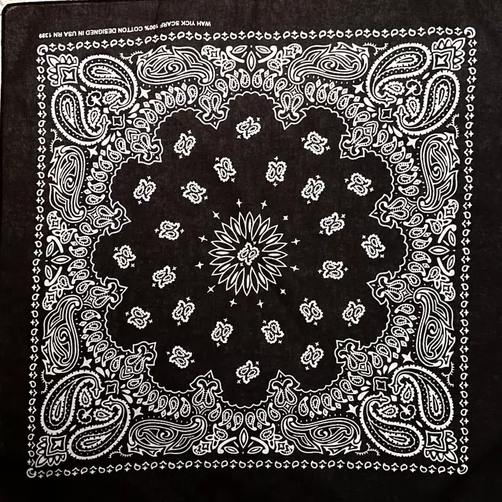 Huivi, musta kashmir-kuvio - Huivit - HU528 - 1