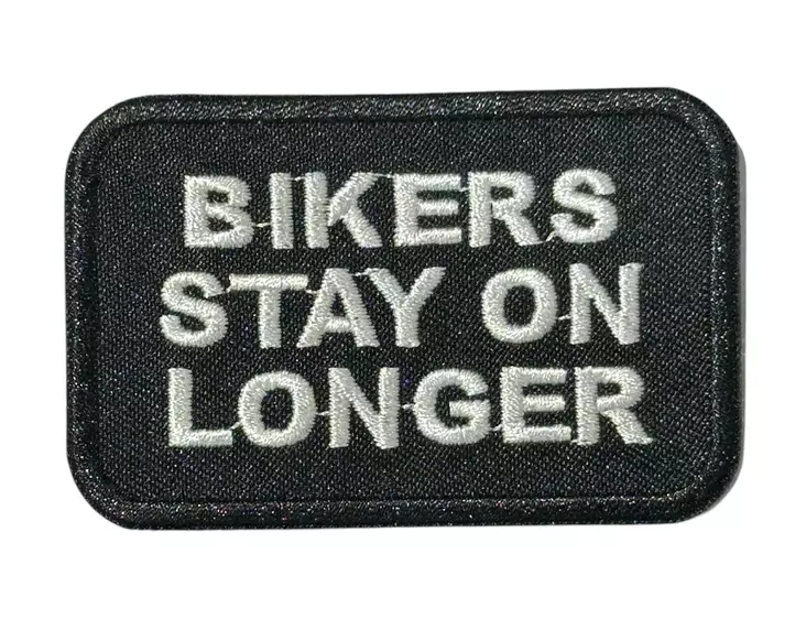 Kangasmerkki Bikers Stay on Longer - Kangasmerkit - K1588 - 1