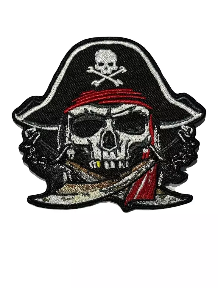 Kangasmerkki Pirate Skull - Kangasmerkit - K1678 - 1