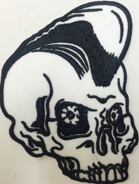 Kangasmerkki, Rockabilly Skull - Kangasmerkit - K1228 - 1
