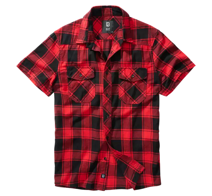 Kauluspaita lyhythiha, pun./musta - Kauluspaidat - BR88 - 1