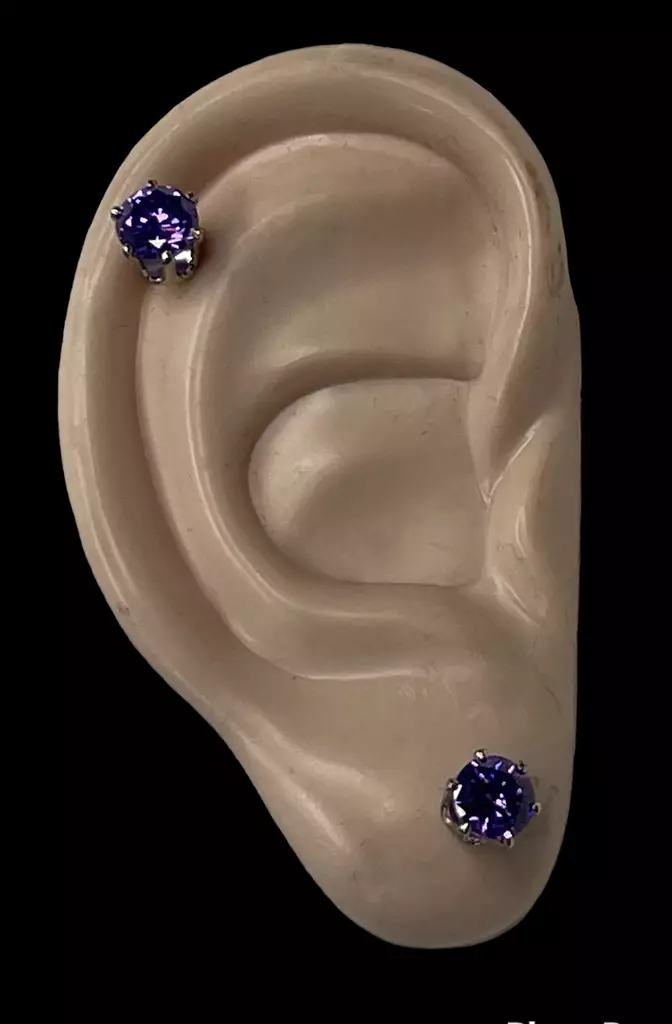 Korvakorut Lila, hopea - Korvakorut - KRV148 - 1