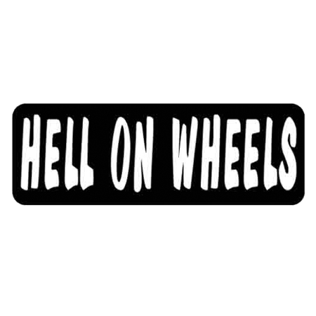 Kypärätarra, Hell On Wheels 9 x 3 cm - Tarrat - TAR138 - 1