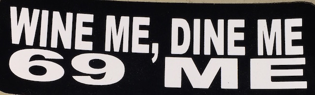 Kypärätarra, Wine me dine me 69 me - Tarrat - TAR168 - 1