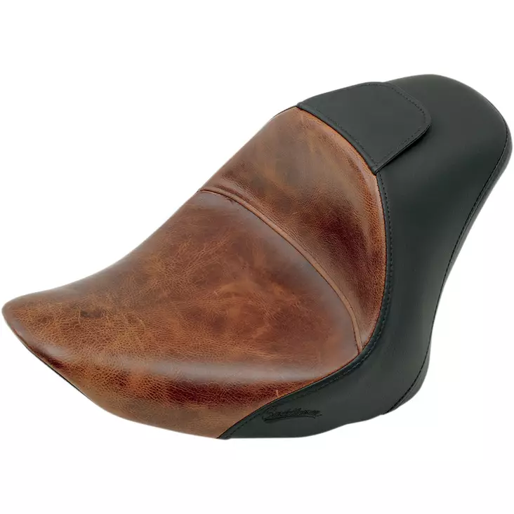 LARIAT SOLO SEAT DISTRESSED BROWN LEATHER WITH GEL HARLEY DAVIDSON - Satulat ja satulanpäälliset - 08020748 - 1