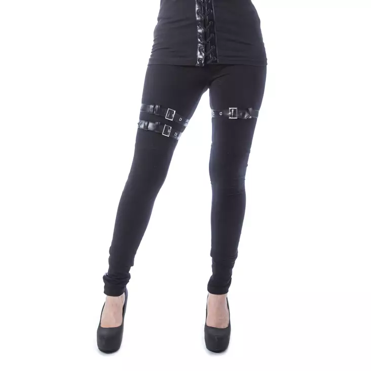 Leggingsit grim mustat hihnoilla - Leggingsit - LEG588 - 1