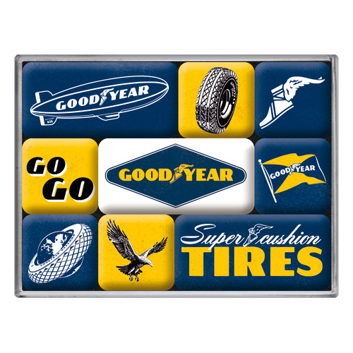 Magneettisetti Goodyear 9 kpl setti - Magneetit - MAG18 - 1