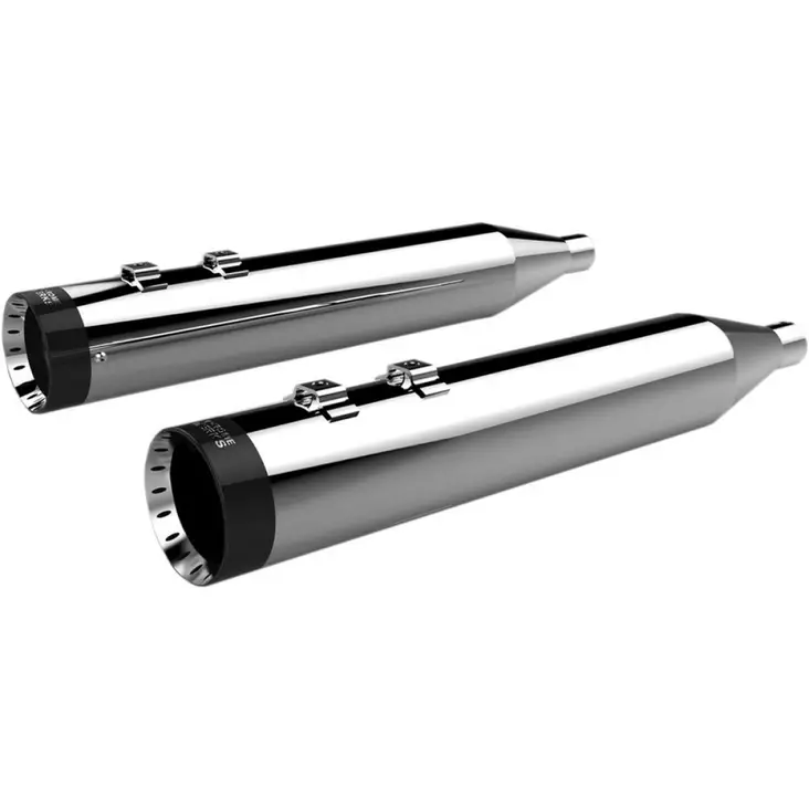 MUFFLERS 4.5" HP-PLUS® SLIP-ON W/BLACK END TURBINE CAPS CHROME/BLACK - Pakoputket ja niiden osat - 18011288 - 1