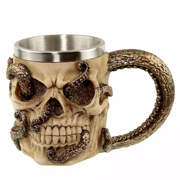 Muki Octopus Skull Tankard - Mukit - HOR438 - 1
