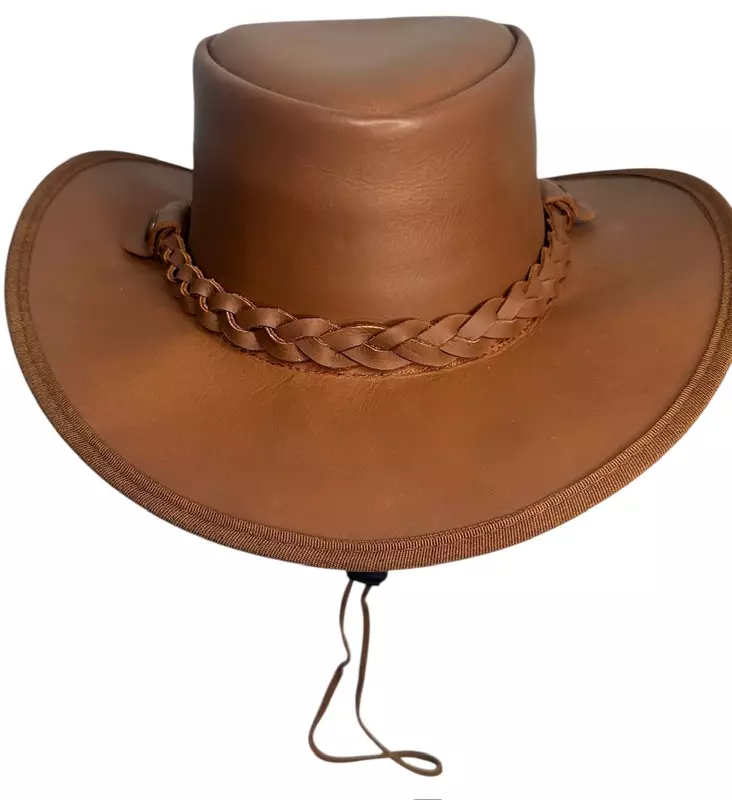 Nahkainen hattu, kamelinruskea - Hatut - HAT168 - 1