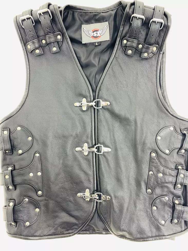 Nahkaliivi 10-solkinen Buffalo cowhide - Nahkaliivit - LI48 - 1