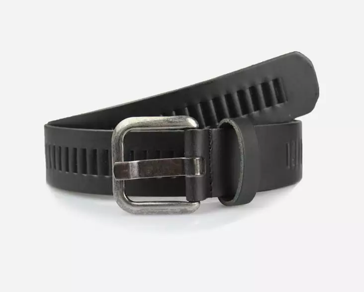 Nahkavyö musta 40-mm telaketju - Nahkavyöt - KV188 - 1