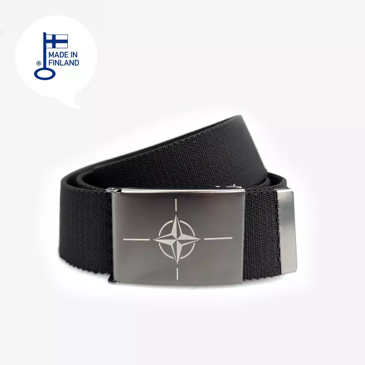 NATO-vyö 135cm joustava, musta - Kangasvyöt - KV218 - 1