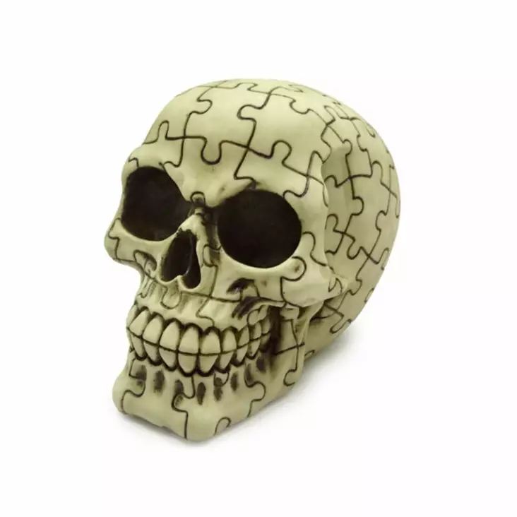 Palapelikallo, 10,5 x 11,5 x 15 cm - Kallot, Halloweenrekvisiitta - HOR758 - 1