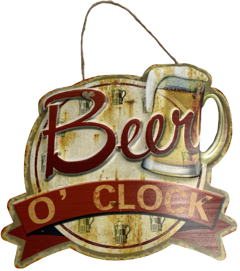 Peltikyltti BEER o clock` 29x28cm - Taulut, kehykset - PELT228 - 1