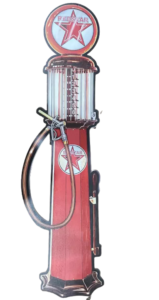 Peltikyltti red star bensamittari retro - Taulut, kehykset - PELT148 - 1