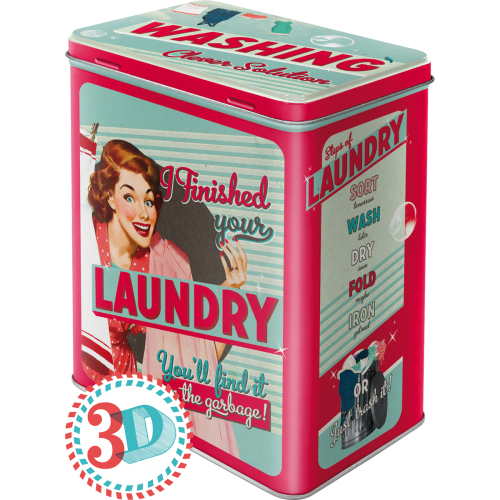 Peltipurkki I finished your laundry - Säilytys - PELT308 - 1