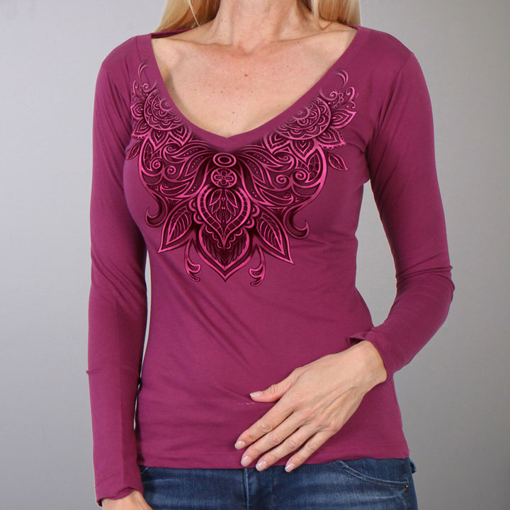 Pitkähiha,Hot Leathers, Lace Fuchsia - Pitkähihaiset paidat - NP728 - 1