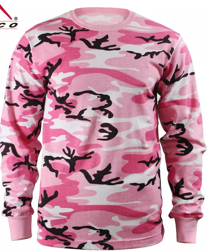 Pitkähiha pinkki camo 60% cotton. - Pitkähihaiset paidat - ROT108 - 1