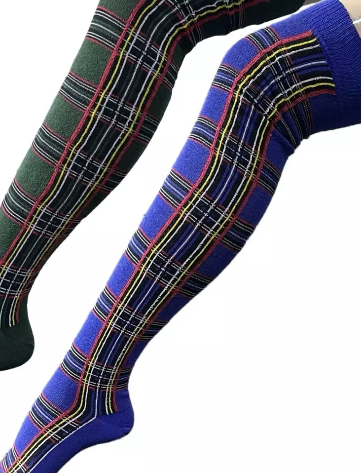 Pitkät sukat 38/41, Skottiruutu - Sukat - SU88 - 1