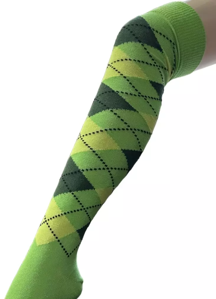 Pitkät sukat 38/41, Vihreä ruutu - Sukat - SU158 - 3