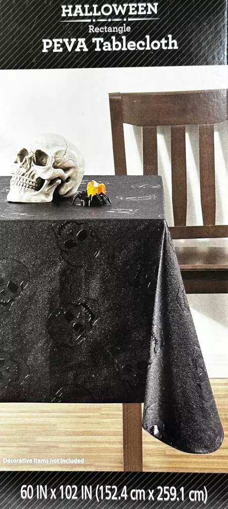 Pöytäliina Pääkallo n.152,4 x 259,1 cm - Kallot, Halloweenrekvisiitta - HOR718 - 1