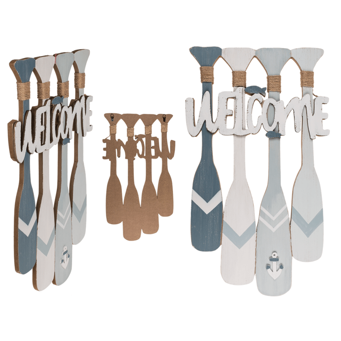 Puinen kyltti, Welcome - Kynttilänjalka, -alusta, suitsuketeline - PRT1318 - 1