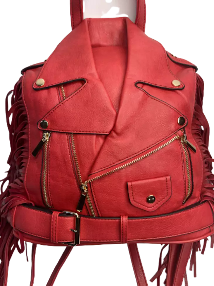 Reppu hapsurotsi punainen hapsu takki - Laukut - NL818 - 1