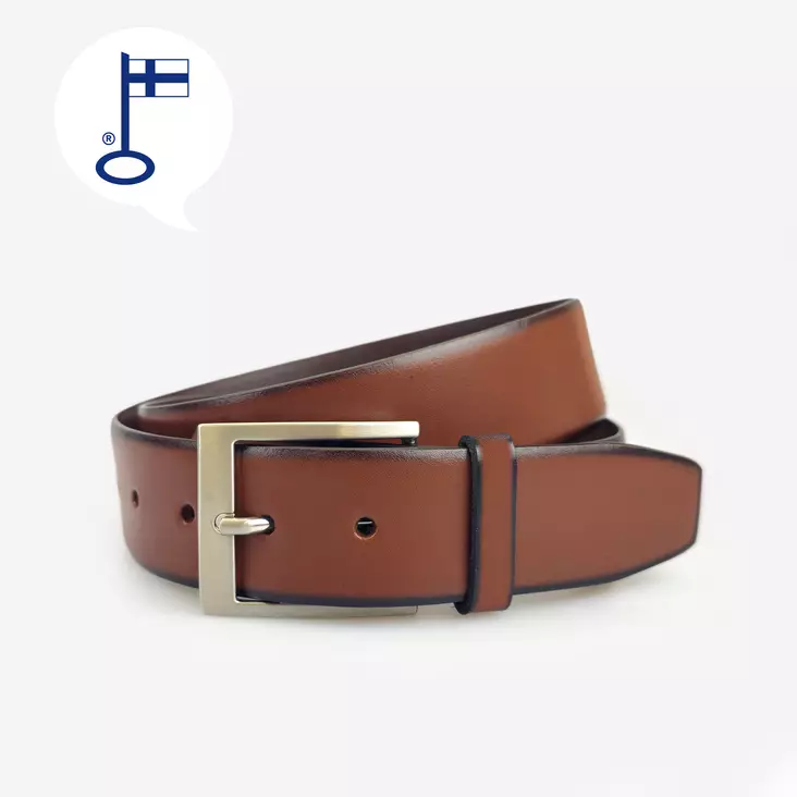 Ruskea nahkavyö 40 mm - Nahkavyöt - KV228 - 1