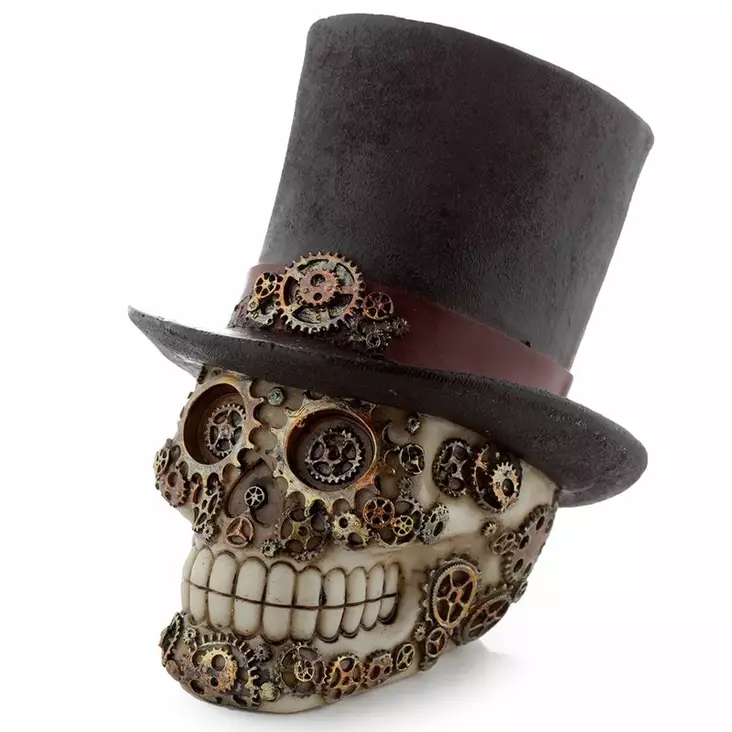 Silinterikallo, Steampunk - Kallot, Halloweenrekvisiitta - HOR418 - 1