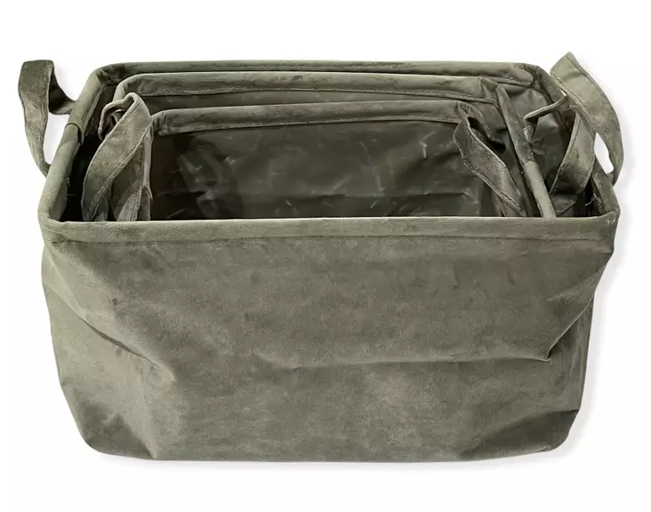 Sisustuspussukka 3-setti, harmaa - Korit ja tarjottimet, sisustuslaatikot - PRT1128 - 1