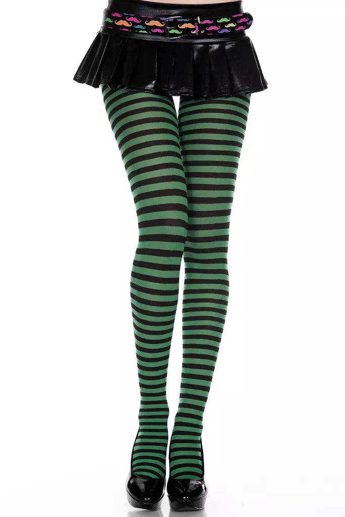 Sukkahousut, vihreä mustaraita - Sukkahousut - SU248 - 1