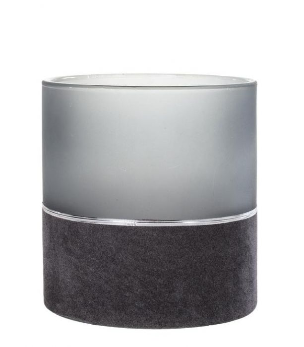 Tuikkukuppi Harmaa hopearaita - Lyhty valaistus kynttilät - PRT1088 - 1