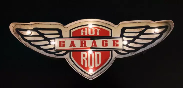 Valokyltti Hot Rod Garage - Taulut, kehykset - PELT18 - 1