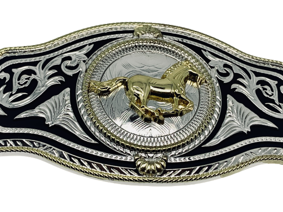 Vyönsolki hevonen musta, kulta, leveä - Soljet - VS858 - 1