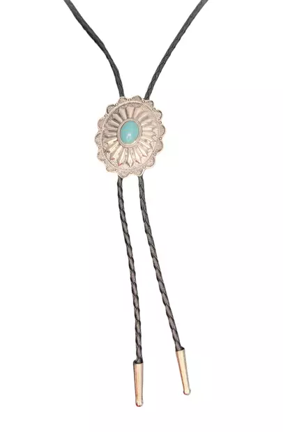 Bolo, Ovaali turkoosilla kivellä - Kravatit ja bolo - BA349 - 2