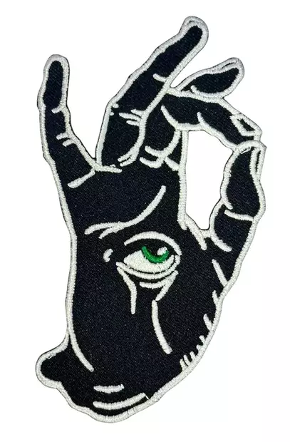 Kangasmerkki Hand Eye Ok - Kangasmerkit - K1639 - 1
