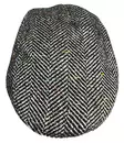 Flatcap Mustavalko Tweed väripilkuin - Flat Capit - LC819 - 2