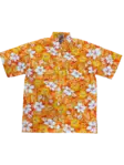 Havaijipaita, Oranssi, oranssit kukat - Kauluspaidat - KP189 - 1