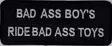 Kangasmerkki Bad ass boys ride bad ass.. - Kangasmerkit - K1499 - 1