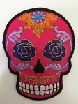 Kangasmerkki, Sugar Skull pink - Kangasmerkit - K1079 - 1