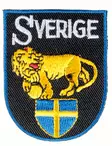 Kangasmerkki,Sverige ja leijona - Kangasmerkit - K1049 - 1