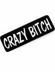 Kypärätarra, Crazy Bitch 9 x 3 cm - Tarrat - TAR89 - 1