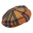 Lätsä Sinapinruskea Tartan-ruutu - Flat Capit - LC839 - 2