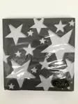 Lautasliina, Stars, black/silver - Servetit - SER29 - 1
