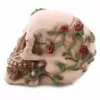 Pääkallo Skull with Red Small Roses - Kallot, Halloweenrekvisiitta - HOR709 - 3