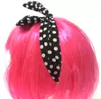 Rautalankahuivi, Polka Dot, musta - Hiuskoristeet - HU389 - 2